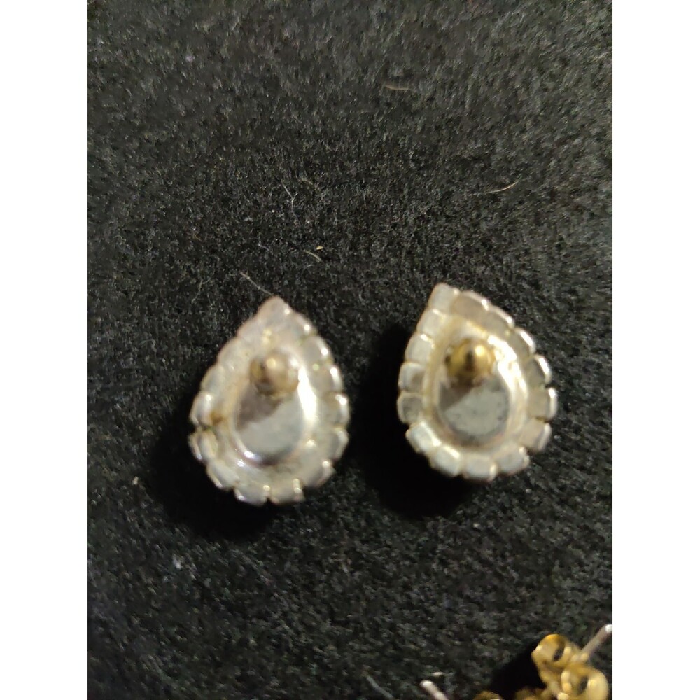 Purple Rhinestone Earrings - Picture 2 of 3